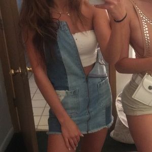 Multi Jean Overall Dress